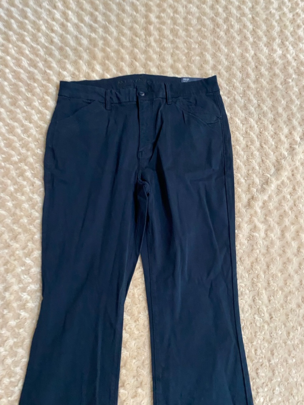 American Eagle Curvy Kick Boot High-Rise pants in a dark navy 33W 16 long New - Picture 5 of 9
